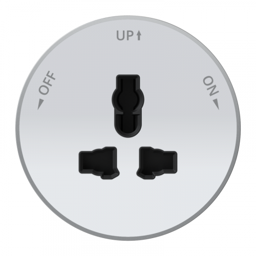 MTK13002W Розетка MultiTrack 13А 250В универс. круглая бел. SE 