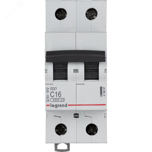 Выключатель автоматический модульный 2п C 16А 4.5кА RX3 Leg 419697 в г. Санкт-Петербург 