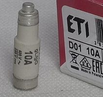 322010 Предохранитель D 01 10А/400V ROSA 