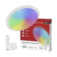 4690612058894 Светильник светодиодный COMFORT GALAXY-RGB 125Вт 3000-6500К 10000лм 230В 565х80мм с пультом ДУ IN HOME 