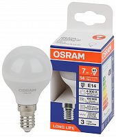 Лампа светодиодная LED 7Вт Е14 4000К 600Лм шар 220В (замена 60Вт) OSRAM в г. Санкт-Петербург 