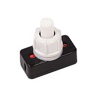 36-3010 Выключатель-кнопка 250В 1А (2с) ON-OFF бел. (PBS-17A2) (для настольной лампы) Rexant 