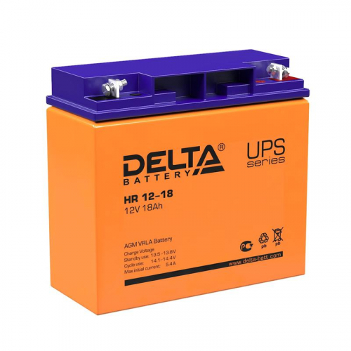 Аккумулятор UPS 12В 18А.ч Delta HR 12-18 в г. Санкт-Петербург 