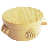 КО-81001085-032 Коробка распаячная ОП 85х40мм с гермовводами светл. дерево Урал Пак 