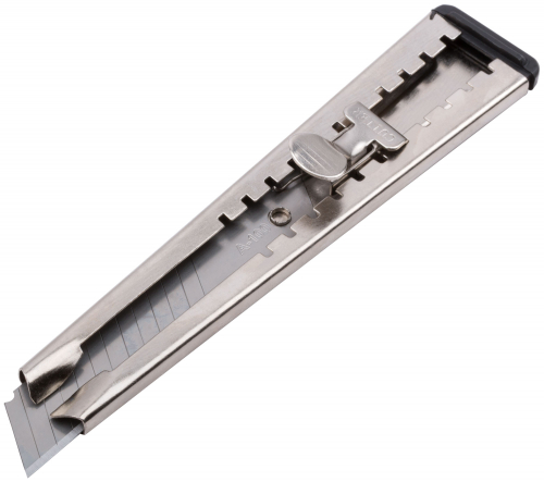 Нож технический "Техно" 18 мм, метал.корпус, метал.фиксатор в г. Санкт-Петербург  фото 2