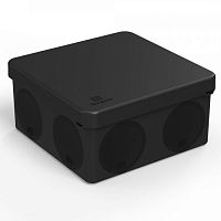 Коробка распределительная ОП 100х100х50мм двухкомпонентная безгалоген. (HF) для прямого монтажа черн. Промрукав 60-0300-9005 в г. Санкт-Петербург 