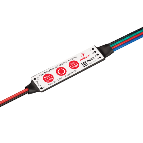 Контроллер SMART-MINI-RGB (12-24V, 3х1.5A) (Arlight, IP20 Пластик, 5 лет) 031606 в г. Санкт-Петербург 