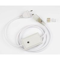 UL-00005799 Провод электрический UCX-SP4/N22 WHITE 1 STICKER для светод. лент ULS-N22 RGB NEON 220В 4 контакта Uniel 