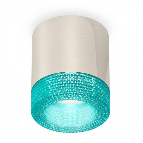 Комплект накладного светильника Ambrella light Techno Spot XS7405005 PSL/BL серебро полированное/голубой (C7405, N7194) в г. Санкт-Петербург 