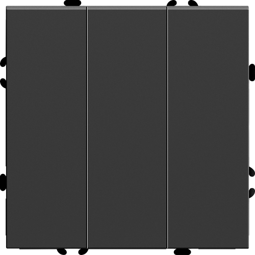 Выключатель 3-клавишный (механизм), STEKKER, 250В, 10А, серия Эмили, RSW10-5108-05, черный уголь, soft touch 49844 в г. Санкт-Петербург 