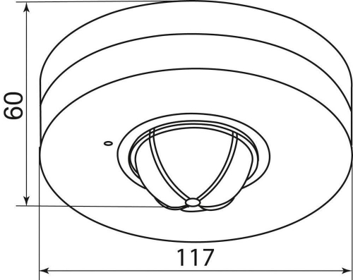 Датчик движения 1200W 6m 120°(гориз.)360°(верт.) белый, SEN4/LX28A 22017 в г. Санкт-Петербург  фото 2