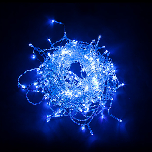 Светодиодная гирлянда Feron CL18 занавес 1.5*1.5м  + 3м 230V синий, статичная, c питанием от сети, прозрачный шнур 32325 в г. Санкт-Петербург  фото 2