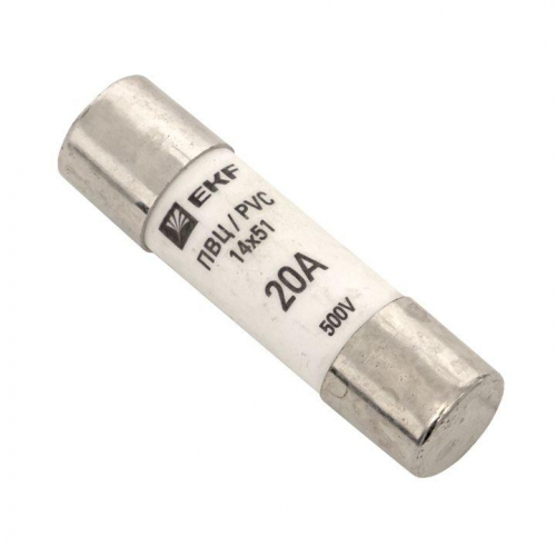 pvc-14x51-20 Вставка плавкая цилиндрическая ПВЦ 14х51 20А EKF 