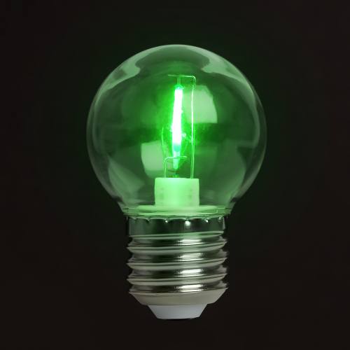 Лампа светодиодная Feron LB-383 Шарик прозрачный E27 2W 230V зеленый 48935 в г. Санкт-Петербург  фото 2