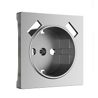 W1179565 Накладка для розетки USB  (серебряный матовый) 