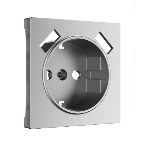 W1179565 Накладка для розетки USB  (серебряный матовый) 