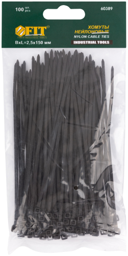 Хомуты нейлоновые, черные д/проводов 100 шт., 120х2.5 мм в г. Санкт-Петербург  фото 2