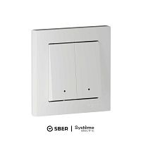 ATN000153Z Выключатель 2-кл. AtlasDesign Smart 10А (сх. 5) L+N с подсветкой Zigbee механизм бел. SE 