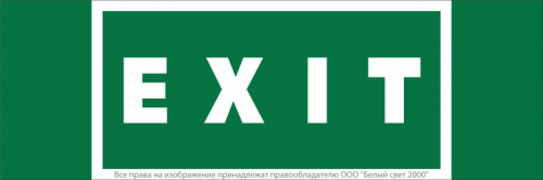 a16531 Знак безопасности NPU-3413.E25"EXIT" Белый свет 