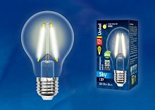 UL-00004866 Лампа светодиодная LED-A60-12W/3000K/E27/CL PLS02WH Sky 12Вт A 3000К тепл. бел. прозр. картон Uniel 