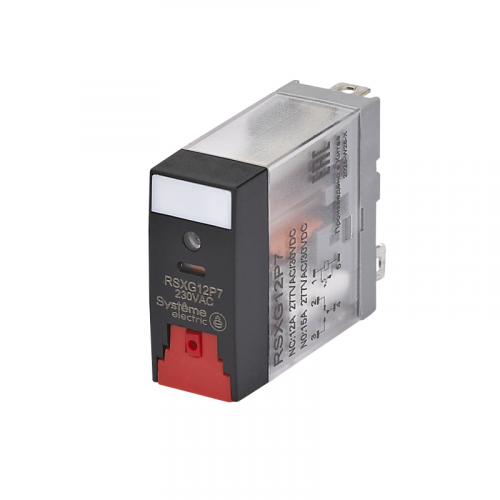 RSXG12P7 Реле 12А 1перекл. 230В AC тест кнопка LED SE 