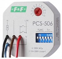 EA02.001.017 Реле времени PCS-506 8А 230В 1HO IP20 многофункц. монтаж в коробку d60мм F&F 