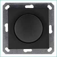 G4012B Светорегулятор поворотно-нажимной (диммер) LED 30-400Вт 1gang 2way механизм антрацит Jasmart 