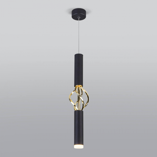 Подвесной светодиодный светильник Eurosvet Lance 50191/1 LED черный/золото в г. Санкт-Петербург 