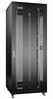 8567c Шкаф монтажный телекоммуникационный напольн. ND-05C-42U80/80-BK 19дюйм 42U 800х800х2055мм для распределит. и серверн. оборудования; передн. и задн. перфорир. двери ручка с замком RAL 9004 черн. Cabeus 
