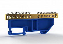 TKE-BCB-69-14-DIN/N Шина нулевая на DIN-изоляторе 6х9мм 14 отвер. латунь TOKOV ELECTRIC 