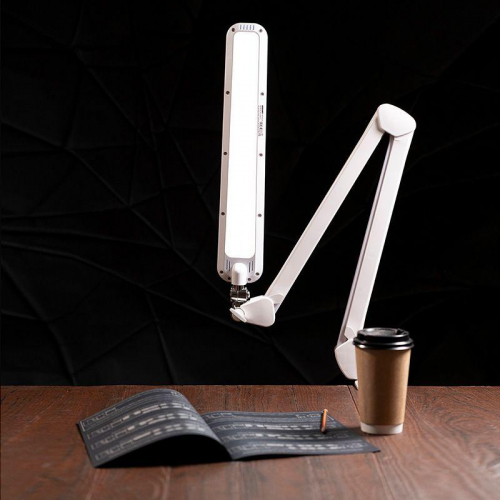 31-0408 Светильник светодиодный настольн. ECO light 90SMD бестеневой на струбцине сенсорный диммер бел. Rexant  фото 3