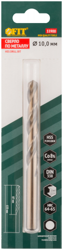 Сверла по металлу HSS с добавкой кобальта 8% Профи ( М42 ) в блистере 10.0х133 мм ( 1 шт.) в г. Санкт-Петербург  фото 3