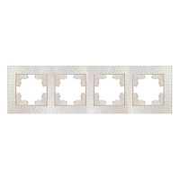 A10046-OBr Рамка 4-м Афина фактурная универс. жемчуж. Universal A10046-Obr