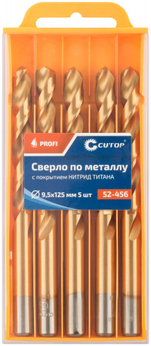 Сверло по металлу Cutop Profi с титановым покрытием, 9.5х125 мм (5 шт) в г. Санкт-Петербург  фото 3