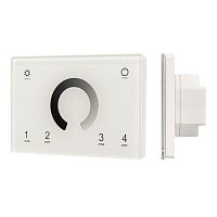 028398 Панель Sens SMART-P79-DIM White (230В 4 зоны 2.4G) (IP20 пластик) Arlight 