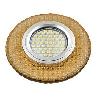 UL-00003861 Светильник DLS-L135 GU5.3 GLASSY/GOLD GU5.3 встраив. доп. светодиод. подсветка 3Вт без лампы стекло Fametto 