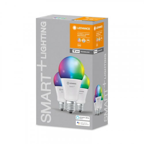 Лампа светодиодная SMART+ WiFi Classic Multicolour 14Вт (замена 100Вт) 2700…6500К E27 (уп.3шт) LEDVANCE 4058075485877 в г. Санкт-Петербург  фото 2