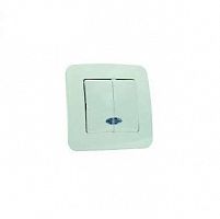 55223 Выключатель 2-кл. СП Lillium N 10А IP20 с подсветкой крем. Makel 