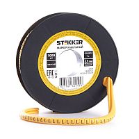 Кабель-маркер "L" для провода сеч.4мм2 STEKKER CBMR40-L , желтый, упаковка 500 шт 39120 в г. Санкт-Петербург 
