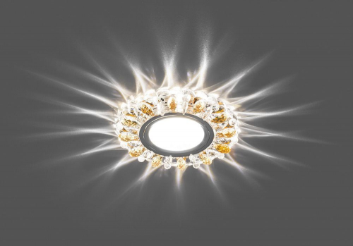 Светильник встраиваемый с белой LED подсветкой Feron CD916 потолочный MR16 G5.3 прозрачный-коричневый 28990 в г. Санкт-Петербург  фото 2