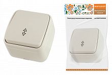 SQ1824-0016 Переключатель на 2 направления 1-кл. открытой установки IP20 10А, сл. кость "Дача" Народная