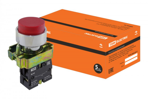 SQ0704-0049 Кнопка BL42 без подсветки красный 1рTDM