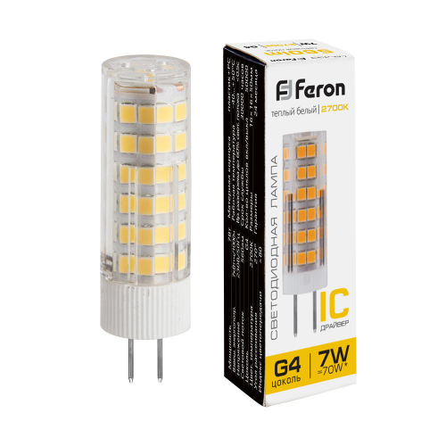 Лампа светодиодная Feron LB-433 G4 7W 175-265V 2700K 25863 в г. Санкт-Петербург 