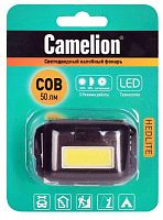 13748 Фонарь налобный LED5355 1Вт COB LED 3 реж. 3XAAA пласт. блист. черн. Camelion 