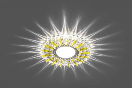Светильник встраиваемый с белой LED подсветкой Feron CD900 потолочный MR16 G5.3 прозрачный-желтый 28969 в г. Санкт-Петербург  фото 2