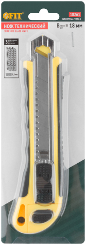 Нож технический 18 мм усиленный прорезиненный, кассета 3 лезвия, автозамена лезвия в г. Санкт-Петербург  фото 3