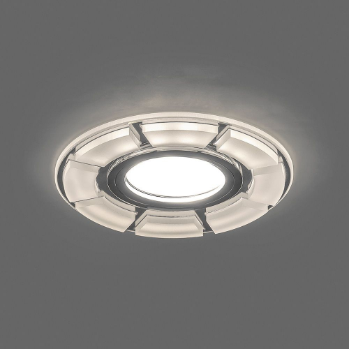 Светильник встраиваемый с LED подсветкой Feron CD993 потолочный MR16 G5.3 белый матовый, хром 40507 в г. Санкт-Петербург  фото 2