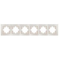A11043-OBr Рамка 6-м Афина фактурная универс. жемчуж. Universal A11043-Obr
