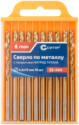 Сверло по металлу Cutop Profi с титановым покрытием, 4.2х75 мм (10 шт) в г. Санкт-Петербург  фото 3