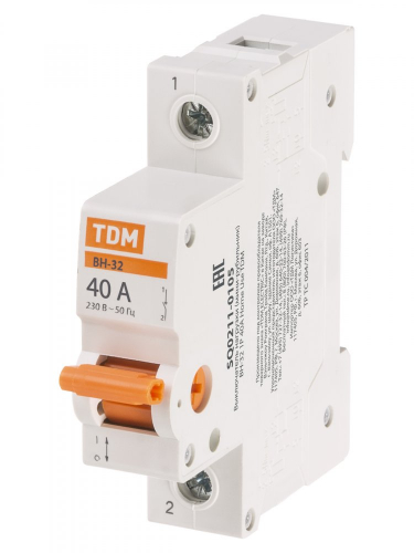 SQ0211-0105 Выключатель нагрузки (мини-рубильник) ВН-32 1P 40A Home Use TDM